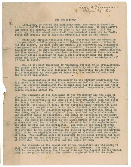 Harry S. Truman Document Group Lot