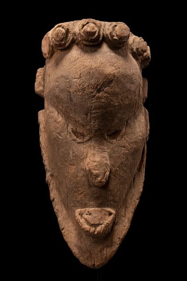 Head of a garamut (stone carved and pre-contact) (1) - Hardwood - hed bilong garamut - Yimar - Korewori River, Papua New Guinea
