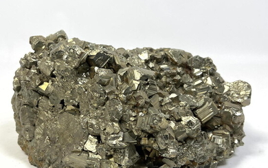 Heavy Pyrite Cluster. Natural form.