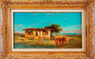 Henri VAN WYK (1833-?), " Mastaba " Oil...