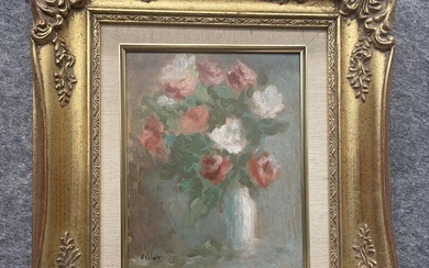 Henry SAINT-CLAIR (1899-1990 Bouquet de roses Huile... - Lot 49 - Richard Maison de ventes