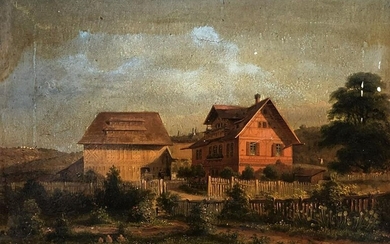 Hermann HERDTLE (1819 - 1889). Farmhouses.