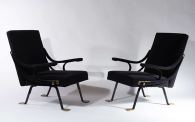 Ignazio GARDELLA 1905-1999 Paire de fauteuils dits «Digamma» - 1957