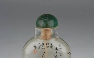 Important Reverse Painted Snuff Bottle, Zhou Leuan