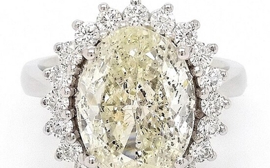 Impressive 5.75ct Diamonds - 14 kt. White gold - Ring