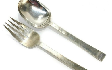 International Sterling Silver Serving Fork Spoons