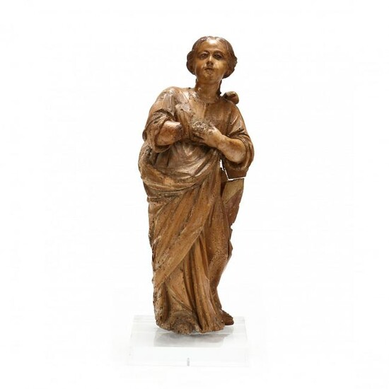 Italian Renaissance Carved Wood Madonna
