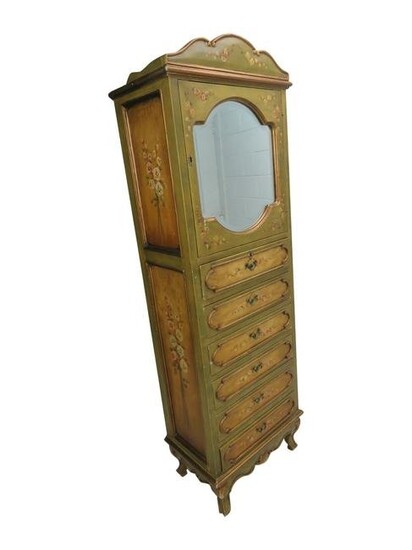 Italian Style Hand Painted Lingerie Cabinet