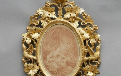 Italian giltwood frame by Antoine Bisoni