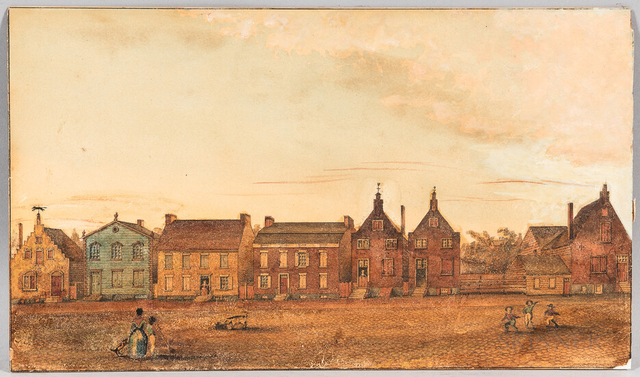James Eights (New York, 1798-1882) Street View, Albany, New York