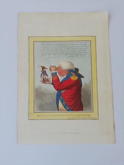 James Gillray - The King of Brobdingnach and Gulliver - 1803
