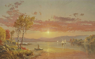 Jasper Francis Cropsey (1823-1900), Sailing on the Lake