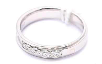 Jewellery Ring Ring white gold 18K 3,5g Ø16¼ with diamon...