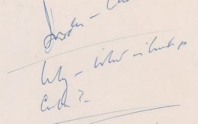 John F. Kennedy Handwritten Notes Prior to November 2