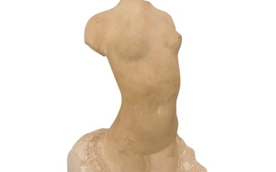José CLARA AYATS (1878-1958) Buste féminin Pierre calcaire blanche Signé sur un côté J.CLARA 31...