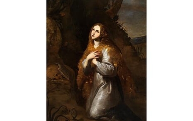 Jusepe de Ribera, genannt „lo Spagnoletto“, 1588/91 Jàtiva/ Valencia – 1652 Neapel, DIE BÜSSENDE MARIA MAGDALENA IN DER WÜSTE
