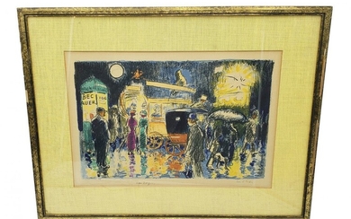 Kees van Dongen - Place Pigalle by Night Signed Proof