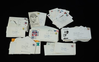 LARGE COLLECTION OF SIGNED INDEX CARDS.