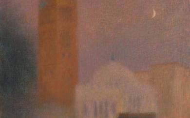 LUCIEN LÉVY-DHURMER | A NORTH AFRICAN CITY BY MOONLIGHT
