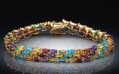 Ladies' Gold and Gemstone Bracelet