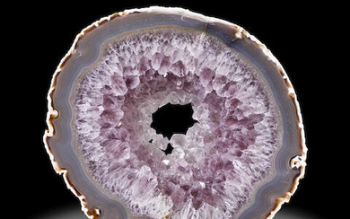 Large Agate Slab with Amethyst Interior