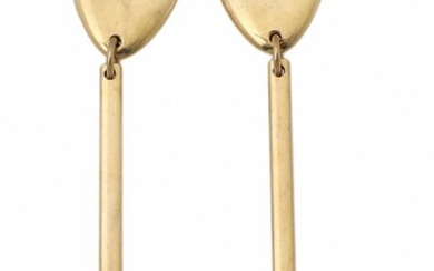 Lina Falkesgaard (b. 1961) A pair of “Pebbles” ear pendants of 18k...