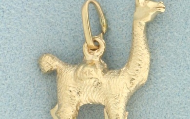 Llama or Alpaca Pendant or Charm in 18k Yellow Gold