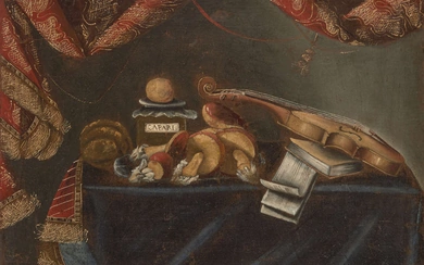 Lombard School, late 17th century- Still life with a violin,...