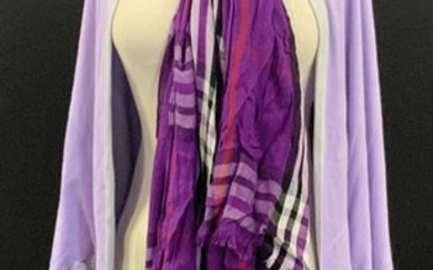 Lot 2 Purple Tone Ladies Fashion Scarves