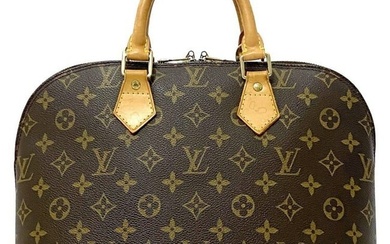 Louis Vuitton Handbag Alma PM Brown Monogram M53151 Canvas Nume Leather VI0050 LOUIS VUITTON Women's