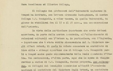 MARCONI Guglielmo (1874-1937) - Lettera dattiloscritta