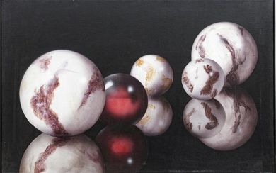 MICHAEL SHEETS, ACRYLIC ON CANVAS, MARBLES #2