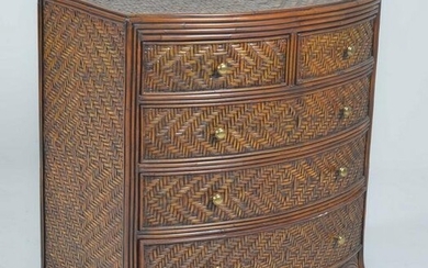 Maitland Smith woven reed chest of drawers