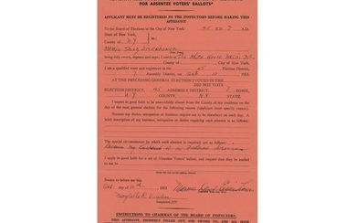 Mamie Doud Eisenhower Document Signed