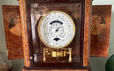 Mantel clock - Atmos du Millénaire Marqueterie Aurore- Caliber 555 - Jaeger LeCoultre - Art Nouveau - Gilt, Wood - 2000-2010