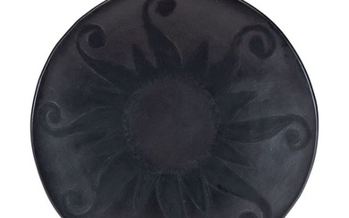 Maria Martinez (San Ildefonso, 1904-1943) Backware Pottery Plate1923-1925