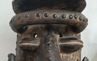 Mask Bete-Guerre - Iron, Wood - Gre or Nyabwa - Bété. - Ivory Coast - 33 cm