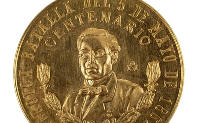 Mexico. Battle of Puebla 1862-1962 commemorative gold coin