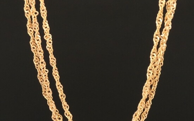 Milor 18K Triple-Strand Singapore Chain Necklace