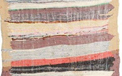 Modern flat weave rug Kilim Chindi made of fabric - Kelim - 220 cm - 103 cm