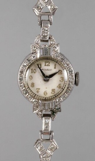 Movado platinum ladies' wristwatch