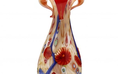 Murano, Large Millefiori Art Glass Vase