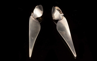 Nanna Ditzel for Georg Jensen: sterling silver drop earrings