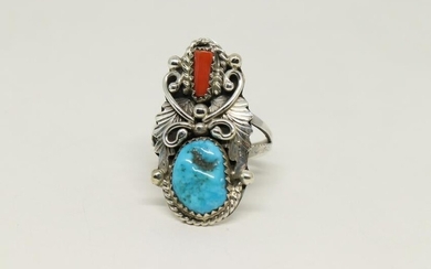 Native American Navajo Turquoise Coral.