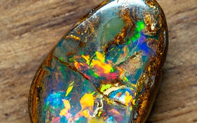 Natural Intense Boulder Opal Polished Pendat, Untreated 11.69 ct- 2.34 g