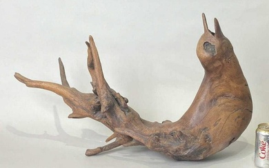 Naturalistic Root Form Sculpture of Bird