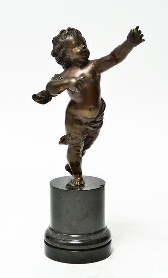Neoclassical Manner Bronze Cherub Sculpture