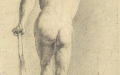 Anonimo, XIX sec., Nude with club, 1871