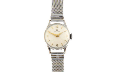 OMEGA - a 9ct white gold bracelet watch, 19mm.