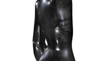 OSSIP ZADKINE(Vitsyebsk 1890-1967 Paris)Nu Debout. 1955.Bronze, patine noire. Fonte vers 1979.Signé et numéroté à l'avant...